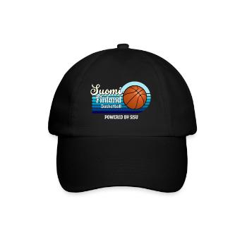 Suomi Finnland Basketball - Baseballkappe - Schwarz/Schwarz - Vorne