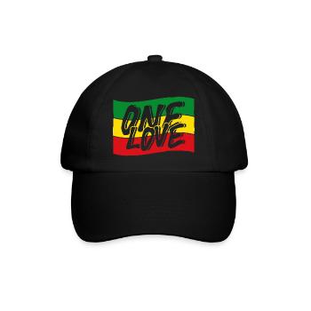 Drapeau Reggae One Love - Casquette classique - noir/noir - Devant