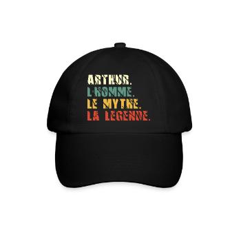 Arthur l homme le mythe la légende - Casquette classique - noir/noir - Devant
