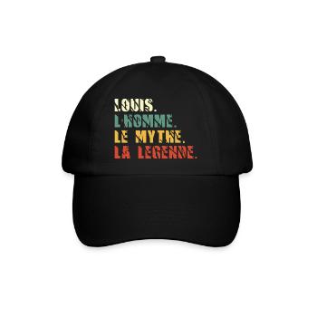 Louis l homme le mythe la légende - Casquette classique - noir/noir - Devant