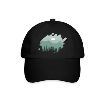 Paysage Nature Montagnes - Casquette classique - noir/noir - Devant