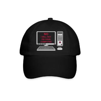 Ne pas réparer votre ordinateur - Casquette classique - noir/noir - Devant