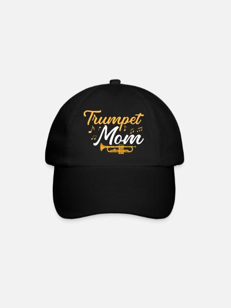 Trumpet Mom Player Mother Trumpeter - Baseballkappe - Schwarz/Schwarz