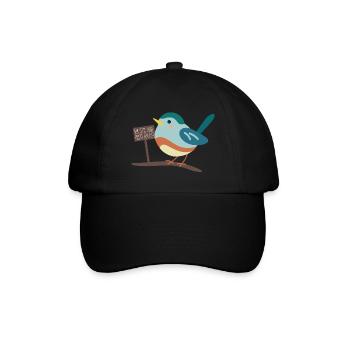Dicker Vogel - Baseballkappe - Schwarz/Schwarz - Vorne