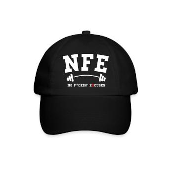 NFE (No F*ckin ́ Excuses) - Make your Workout - Baseball Cap - black/black - Front