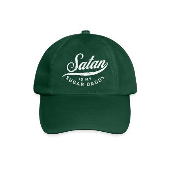 Satan is my Sugar Daddy Ironie Sarkasmus Spruch - Baseballkappe - Flaschengrün - Vorne