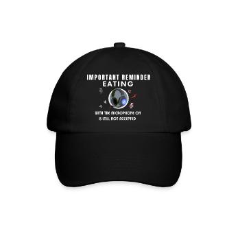 Manger avec le micro allumé - Casquette classique - noir/noir - Devant
