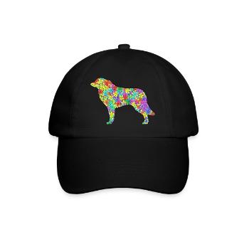 Pyrenäen-Sennenhund, vollständig anpassbar nach Wunsch - Baseballkappe - Schwarz/Schwarz - Vorne