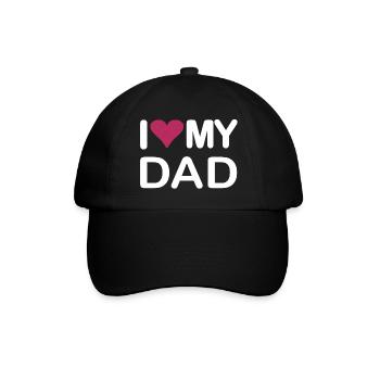 I love my Dad - Baseballkappe - Schwarz/Schwarz - Vorne