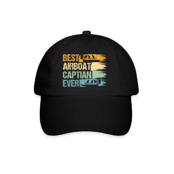 Best Airboat Captian Ever Hydroplane Propeller Swa - Baseballkappe - Schwarz/Schwarz - Vorne