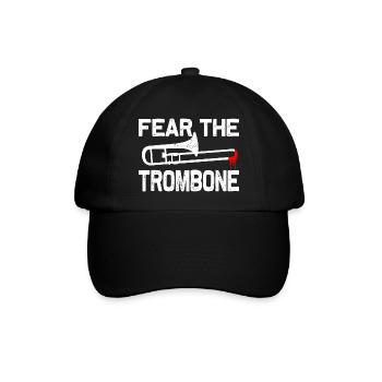 trombone, trombonist, wind orchestra, brass band - Baseball Cap - black/black - Front