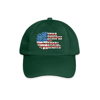Star stripes and equality - Baseball Cap - bottle green - Front
