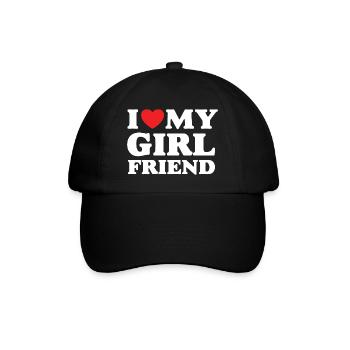 I Love My Girlfriend - Baseball Cap - black/black - Front
