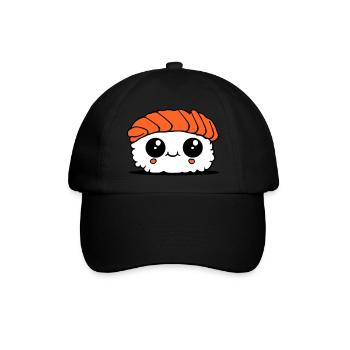 SUSHI-Spaß - Baseballkappe - Schwarz/Schwarz - Vorne