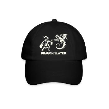 Dragon Slayer Knight Ren Faire LARP, Renaissance - Baseballkappe - Schwarz/Schwarz - Vorne