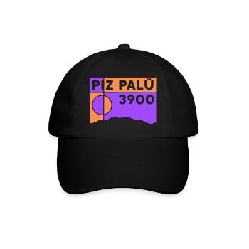 Piz Palü Bernina Wanderung Tour Bergtour Souvenir - Baseballkappe - Schwarz/Schwarz - Vorne