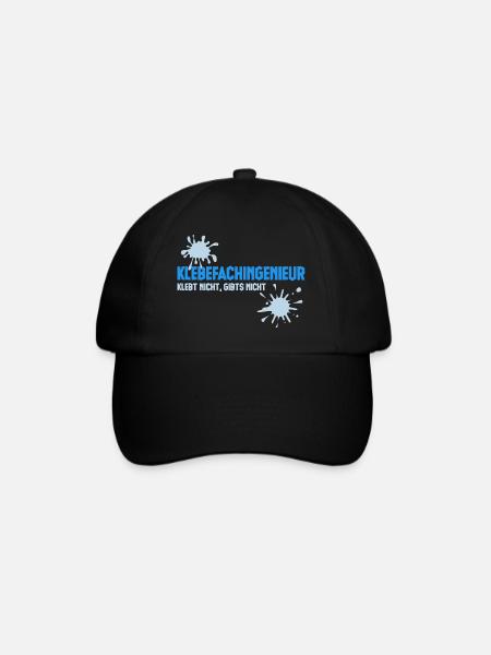 Klebefachingenieur - Prozessingenieur - Kleber - Baseballkappe - Schwarz/Schwarz