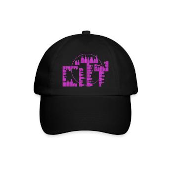 Skyline, City - purple version - Baseball Cap - black/black - Front