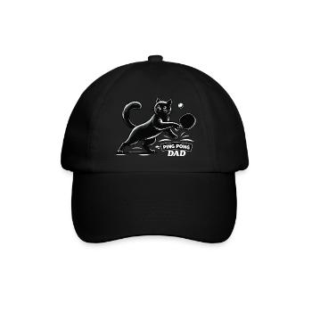 Table Tennis Katze Pingpong Black Cat Dad Outfit - Casquette classique - noir/noir - Devant