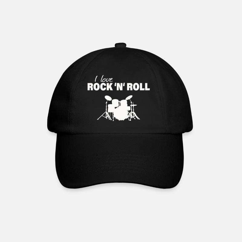 I LOVE ROCK 'N' ROLL - Baseballkappe - Schwarz/Schwarz
