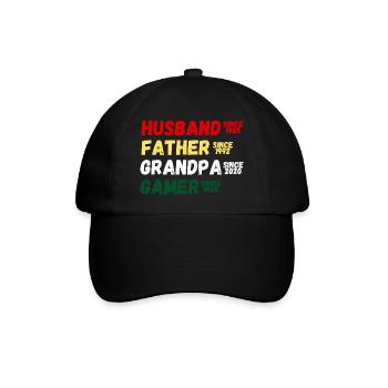 Chemise personnalisée papa grand-père, chemise de fête des pères - Casquette classique - noir/noir - Devant