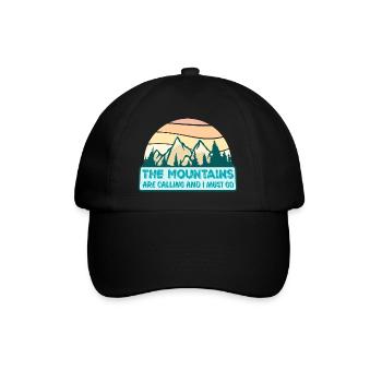 The Mountains Are Calling And I Must Go Saying - Baseball Cap - black/black - Front
