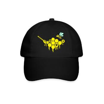imker - Baseballkappe - Schwarz/Schwarz - Vorne