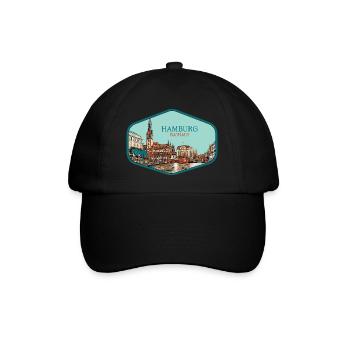 Hamburg, a historic German city - Baseball Cap - black/black - Front