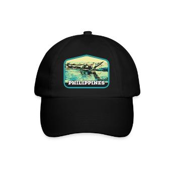Pêche authentique aux Philippines - Casquette classique - noir/noir - Devant