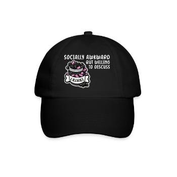 Socially Awkward But Willing To Discuss Licorice - Baseball Cap - black/black - Front