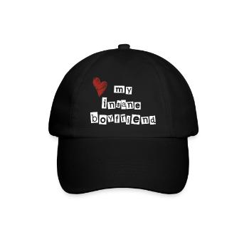 Love my insane boyfriend - Baseballkappe - Schwarz/Schwarz - Vorne