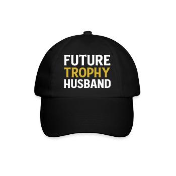 Future Trophy Husband Funny Husband To Be - Baseballkappe - Schwarz/Schwarz - Vorne