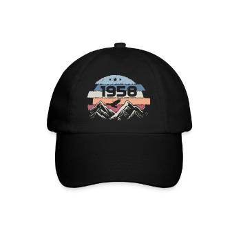 Original 1958 Jahrgang 1958 Geburtstag 1958 - Baseballkappe - Schwarz/Schwarz - Vorne