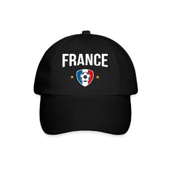 équipe de france football suppourter championnat - Casquette classique - noir/noir - Devant