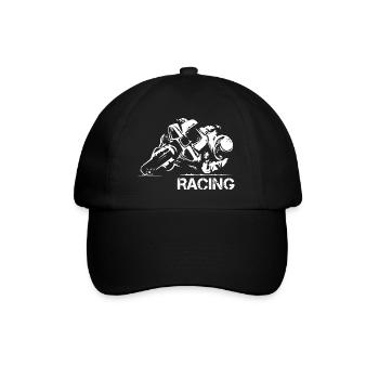 Illustration de l’icône de course de moto Supersport - Casquette classique - noir/noir - Devant