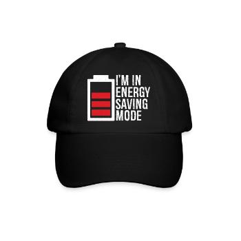 I'm in energy saving mode - Baseball Cap - black/black - Front