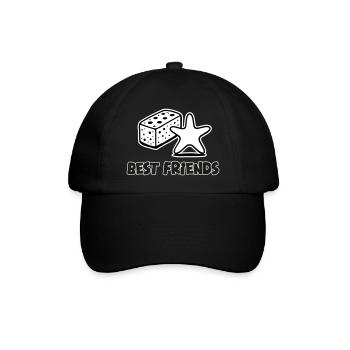 Sponge and Starfish - Best Friends Design - Baseball Cap - black/black - Front