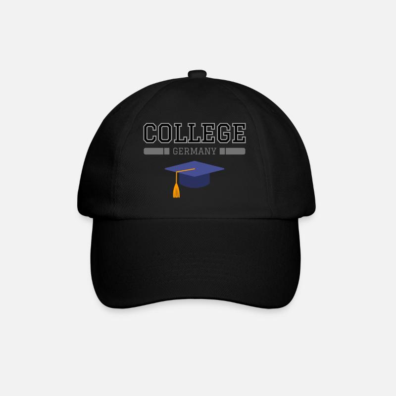 College - Baseballkappe - Schwarz/Schwarz