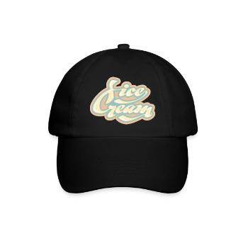 Eis Swirl - Baseballkappe - Schwarz/Schwarz - Vorne