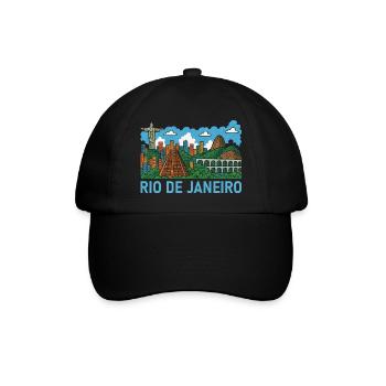 Rio de Janeiro, Brésil - Casquette classique - noir/noir - Devant