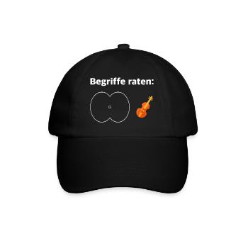 Befriffe raten | Arschgeige, lustige Bilder - Baseballkappe - Schwarz/Schwarz - Vorne