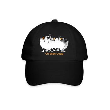Chicken Coup - Poulets blancs sur gris - Casquette classique - noir/noir - Devant