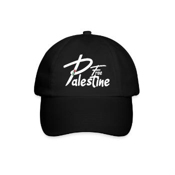 Free palestine text - Baseballkappe - Schwarz/Schwarz - Vorne