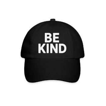 Be kind slogan plain - Casquette classique - noir/noir - Devant