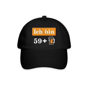 J’ai 59 ans et je fête mes 60 ans - Casquette classique - noir/noir - Devant