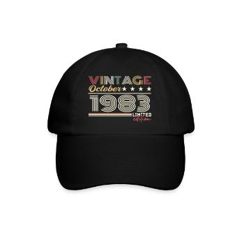 October 1983 Retro Anniversary 1983 October 1983 - Baseball Cap - black/black - Front