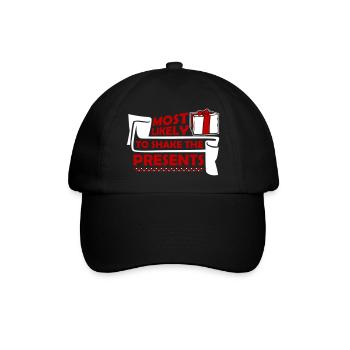 Le plus susceptible de secouer les cadeaux Noël Fun - Casquette classique - noir/noir - Devant
