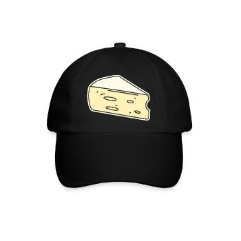 Humour fromage brie - Casquette classique - noir/noir - Devant