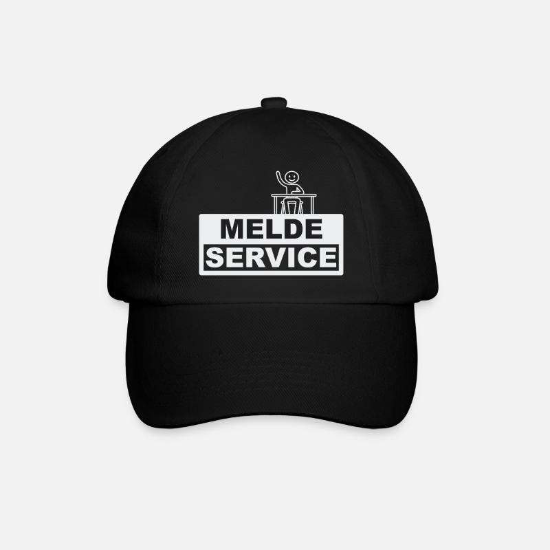 Meldeservice - Schuldienstleister oder Anscheißer - Baseballkappe - Schwarz/Schwarz