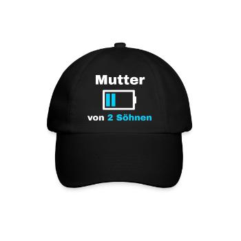 Mother Son Saying Pride Mom 2 Kids Gift - Baseball Cap - black/black - Front